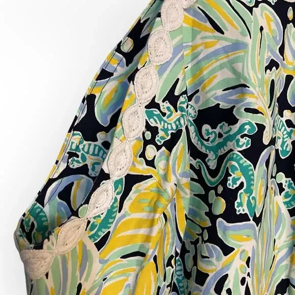 Crown & Ivy Halter Cayo Coco Signature Mini Dress Womens 8 Multicolor Tropical - Picture 7 of 15